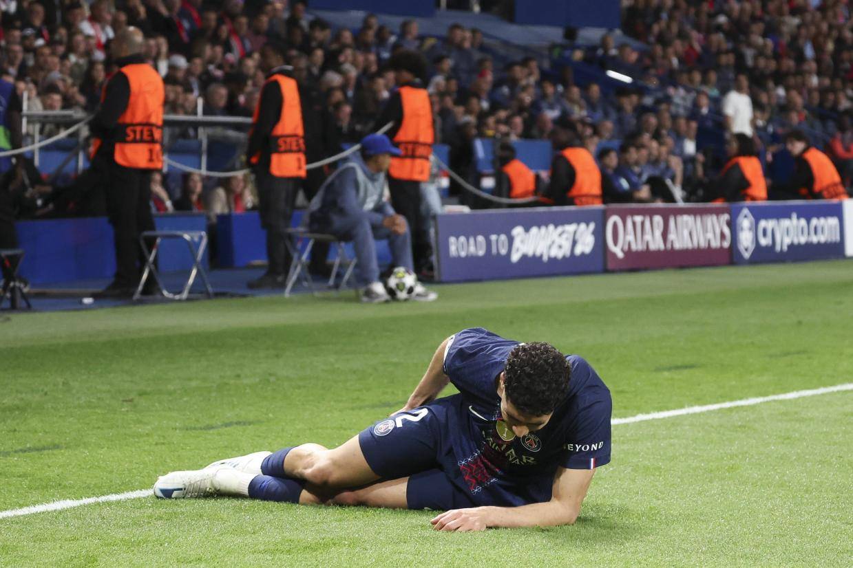 将缺战次回合对拜仁！官方：阿什拉夫右腿肌肉受伤缺战数周